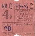 Communication of the city: Newcastle upon Tyne (Wielka Brytania) - ticket abverse