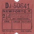 Communication of the city: Newport (Wielka Brytania) - ticket abverse