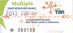 Communication of the city: Niort (Francja) - ticket abverse