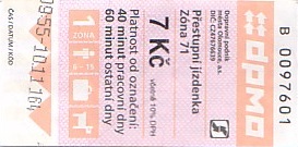 Communication of the city: Olomouc (Czechy) - ticket abverse. <IMG SRC=img_upload/_0wymiana2.png>