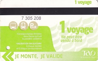 Communication of the city: Orléans (Francja) - ticket abverse