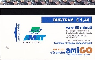 Communication of the city: Palermo (Włochy) - ticket abverse