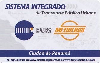 Communication of the city: Panamá (Panama) - ticket abverse. <IMG SRC=img_upload/_chip.png alt="plastikowa karta elektroniczna, karta miejska">