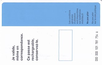 Communication of the city: Paris (Francja) - ticket reverse