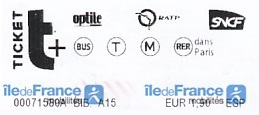 Communication of the city: Paris (Francja) - ticket abverse. 