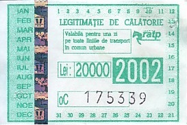 Communication of the city: Ploiești (Rumunia) - ticket abverse. 