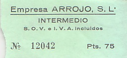 Communication of the city: Pola de Siero (Hiszpania) - ticket abverse. 