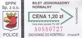 Communication of the city: Police (Polska) - ticket abverse
