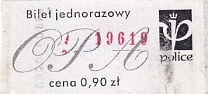 Communication of the city: Police (Polska) - ticket abverse