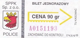 Communication of the city: Police (Polska) - ticket abverse