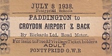 Communication of the city: Pontypridd (Wielka Brytania) - ticket abverse.