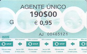 Communication of the city: Porto (Portugalia) - ticket abverse. 