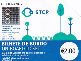 Communication of the city: Porto (Portugalia) - ticket abverse