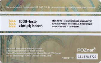 Communication of the city: Poznań (Polska) - ticket reverse