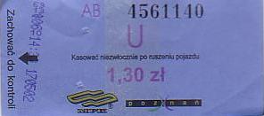 Communication of the city: Poznań (Polska) - ticket abverse. <IMG SRC=img_upload/_pasekIRISAFE5.png alt="pasek IRISAFE">