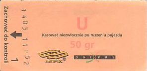 Communication of the city: Poznań (Polska) - ticket abverse. <IMG SRC=img_upload/_0karnet.png alt="karnet">