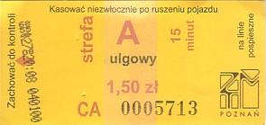 Communication of the city: Poznań (Polska) - ticket abverse. <IMG SRC=img_upload/_pasekIRISAFE4.png alt="pasek IRISAFE">