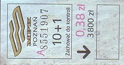 Communication of the city: Poznań (Polska) - ticket abverse. <IMG SRC=img_upload/_0karnetkk.png alt="kupon kontrolny karnetu">