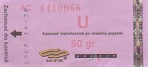 Communication of the city: Poznań (Polska) - ticket abverse. <IMG SRC=img_upload/_0wymiana2.png>
