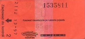 Communication of the city: Poznań (Polska) - ticket abverse. <IMG SRC=img_upload/_0karnet.png alt="karnet"><IMG SRC=img_upload/_pasekIRISAFE4.png alt="pasek IRISAFE">