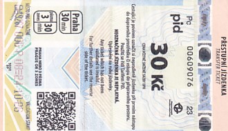 Communication of the city: Praha (Czechy) - ticket abverse. 