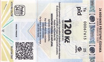 Communication of the city: Praha (Czechy) - ticket abverse. 