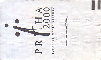 Communication of the city: Praha (Czechy) - ticket reverse