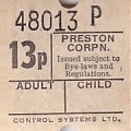 Communication of the city: Preston (Wielka Brytania) - ticket abverse