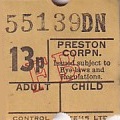 Communication of the city: Preston (Wielka Brytania) - ticket abverse.