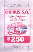 Communication of the city: Quillota (Chile) - ticket abverse