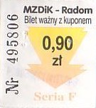 Communication of the city: Radom (Polska) - ticket abverse. <IMG SRC=img_upload/_0karnet.png alt="karnet">