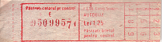 Communication of the city: Reșița (Rumunia) - ticket abverse. <IMG SRC=img_upload/_0ekstrymiana2.png>