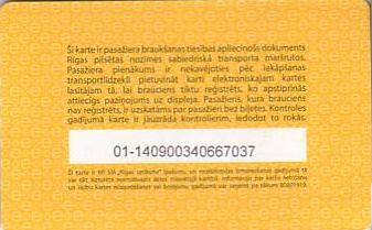 Communication of the city: Rīga (Łotwa) - ticket reverse