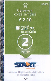 Communication of the city: Rimini (Włochy) - ticket abverse