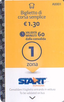 Communication of the city: Rimini (Włochy) - ticket abverse. <IMG SRC=img_upload/_0wymiana2.png>