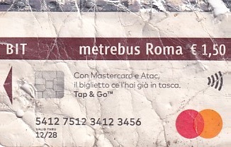 Communication of the city: Roma (Włochy) - ticket abverse. 