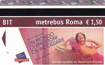 Communication of the city: Roma (Włochy) - ticket abverse. 