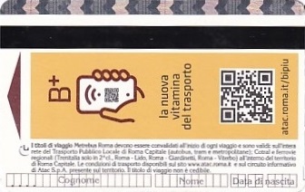 Communication of the city: Roma (Włochy) - ticket abverse. 