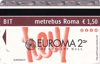 Communication of the city: Roma (Włochy) - ticket abverse. 