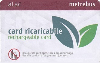 Communication of the city: Roma (Włochy) - ticket abverse. <IMG SRC=img_upload/_chip2.png alt="tekturowa karta elektroniczna"><IMG SRC=img_upload/_0wymiana2.png>