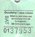 Communication of the city: Rønne (Dania) - ticket abverse. 