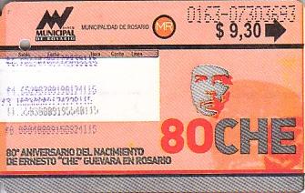 Communication of the city: Rosario (Argentyna) - ticket abverse. Che Guevara