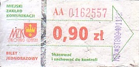 Communication of the city: Starogard Gdański (Polska) - ticket abverse