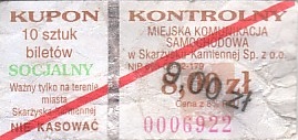 Communication of the city: Skarżysko-Kamienna (Polska) - ticket abverse. <IMG SRC=img_upload/_0karnetkk.png alt="kupon kontrolny karnetu"><IMG SRC=img_upload/_przebitka.png alt="przebitka">