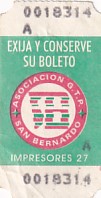 Communication of the city: San Bernardo (Chile) - ticket abverse