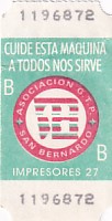 Communication of the city: San Bernardo (Chile) - ticket abverse