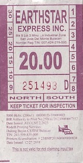 Communication of the city: San Jose del Monte (Filipiny) - ticket abverse