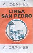 Communication of the city: San Pedro de la Paz (Chile) - ticket abverse. 