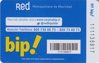 Communication of the city: Santiago (Chile) - ticket reverse
