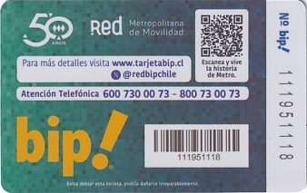 Communication of the city: Santiago (Chile) - ticket reverse